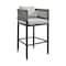 Armen Living Felicia Outdoor Patio 5-Piece Bar Table Set in Aluminum with Gray Rope and Cushions 840254333130 - alternate 4